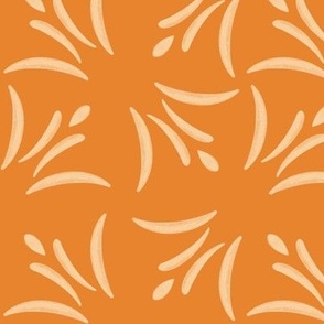 Painterly orange geometric tile