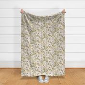 Sage Bohemian Floral with Coffee Tones