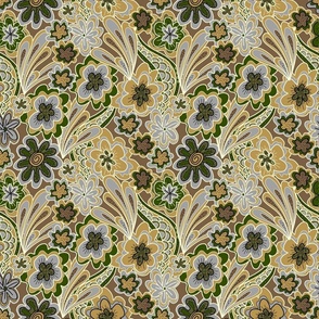 Boho hippie floral pattern