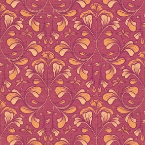 Baroque leaves | rusty red and yellows