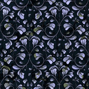 Baroque Leaves | black background