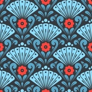 0837 - magic meadow, blue / red