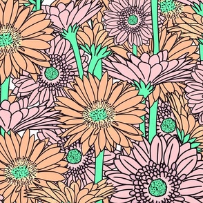 Gerbera Daisies in pastel