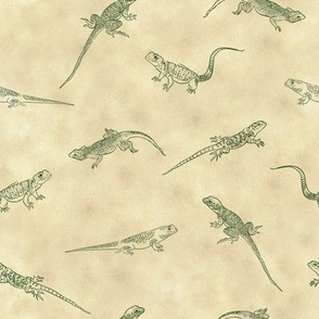 Desert Lizards on Sand - Angelina Maria Designs