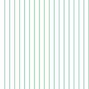 Green Pinstripe on White