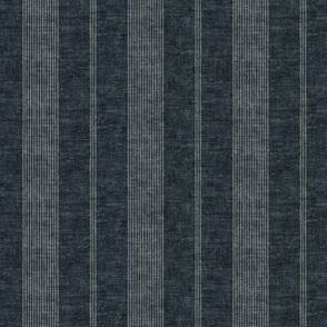 (small scale) Ivy Stripes - Vertical Dark Blue Grey - LAD22