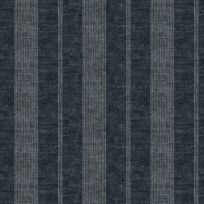 (med scale) Ivy Stripes - Vertical Dark Blue Grey - LAD22