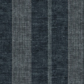 (large scale) Ivy Stripes - Vertical Dark Blue Grey - LAD22