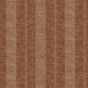 (med scale) Ivy Stripes - Vertical Warm Brown - LAD22