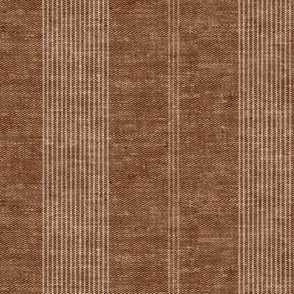 (large scale) Ivy Stripes - Vertical Warm Brown - LAD22