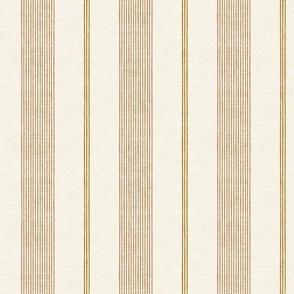 (med scale) Ivy Stripes - Vertical Golden on Cream - LAD22
