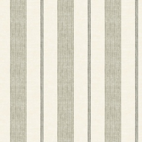 (med scale)  Ivy Stripes - Vertical Sage on Cream - LAD22