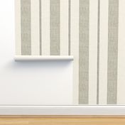 (large scale) Ivy Stripes - Vertical Sage on Cream - LAD22