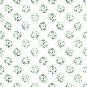 Daisy Dots in Green - Medium