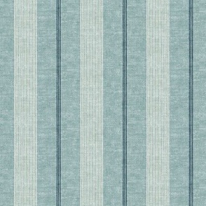 (small scale) Ivy Stripes - Vertical Dusty Blue - LAD22