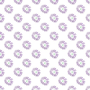 Daisy Dots in Purple - Medium