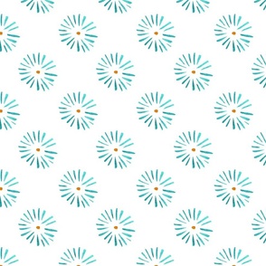 Daisy Dots in Turquoise - Large