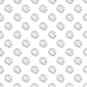 Daisy Dots in Black and White - Medium