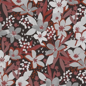 Large red floral