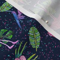 Flamingo Party on Navy - Small