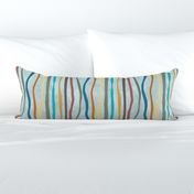 Tropical, Beach, Stripes, Aqua, Blue, Fun, Summer, Spring, Colorful, Bright, JG Anchor Designs by Jenn Grey