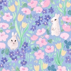 bunny garden - periwinkle