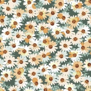 Little Daisy / Green and golden / Small scale