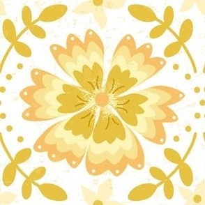 simple boho flower yellow
