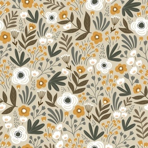 Boho floral pattern