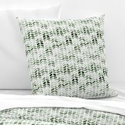 Watercolor Herringbone - Forest Green