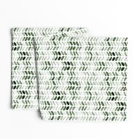 Watercolor Herringbone - Forest Green