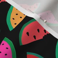 Rainbow Watermelon Bites in Black