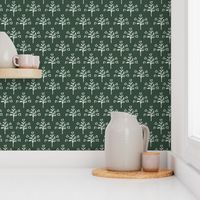 floral clamshell wallpaper olive