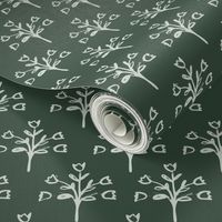 floral clamshell wallpaper olive