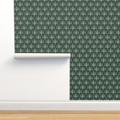 floral clamshell wallpaper olive