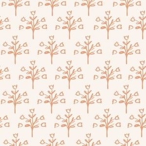 floral clamshell wallpaper peach