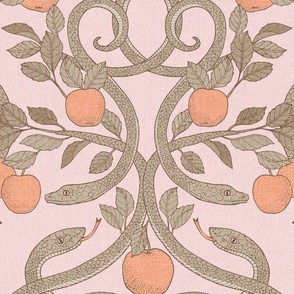 Serpents and Apples {Primrose/Grey} large