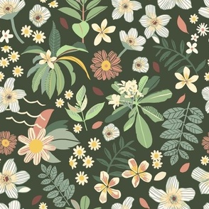 Creamy Boho Wildflowers by Daniela Glassop
