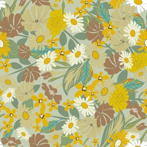 floral wilderness light beige 