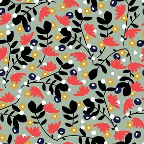 my favourite floral sage background