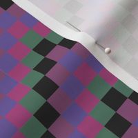 Pink, black, purple and green pixel chevron - Large scale