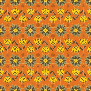 Boho Flowers on carrot - main - medium