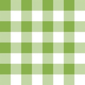 greenery and white gingham, 1" squares 
