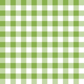 greenery and white gingham, 1/2" squares 