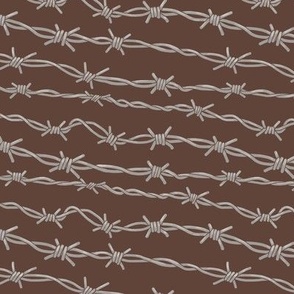 Highlighted Barbed Wire on Chocolate Brown