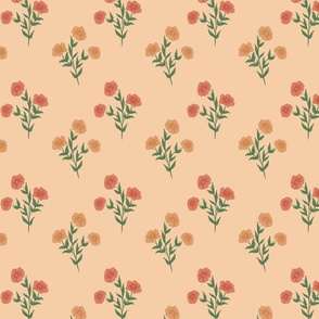 Cottage Floral Tapestry Apricot Large