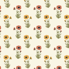 Wildflowers Wallpaper Linen Large