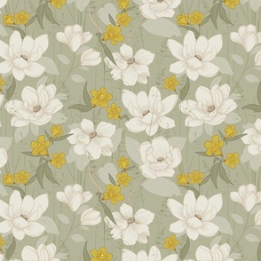 Magnolia | Sage | S-M size | 12" | Floral Wilderness