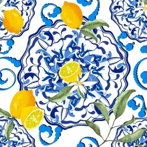 Summer,citrus,lemons,Sicilian style art
