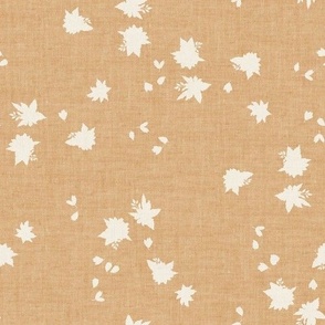 Small Floral Tawny Linen